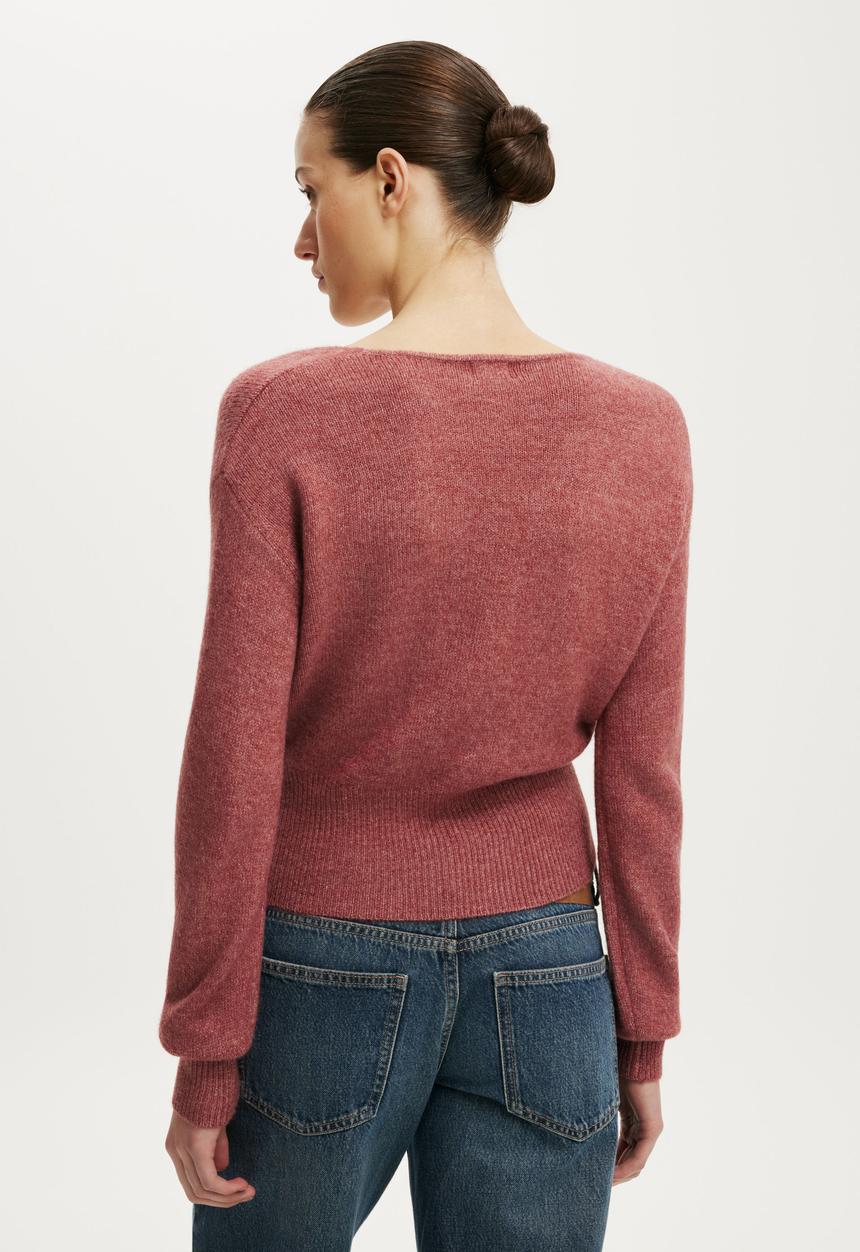 Cotton On - True Knit Ballet Wrap - Warm Clay