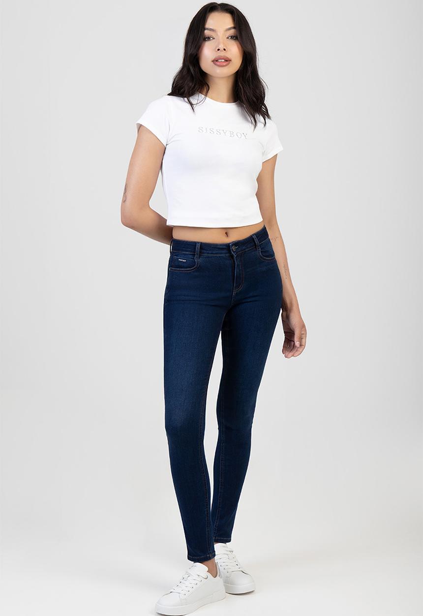 SISSY BOY - GABI: Mid Waist Skinny Jeans - Dark Vintage