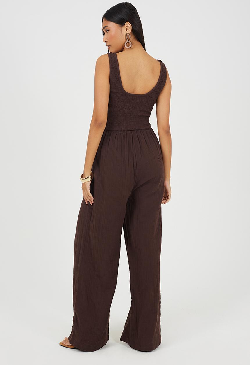 Brave Soul - Ladies Scoop Neckline Jumpsuit - Black