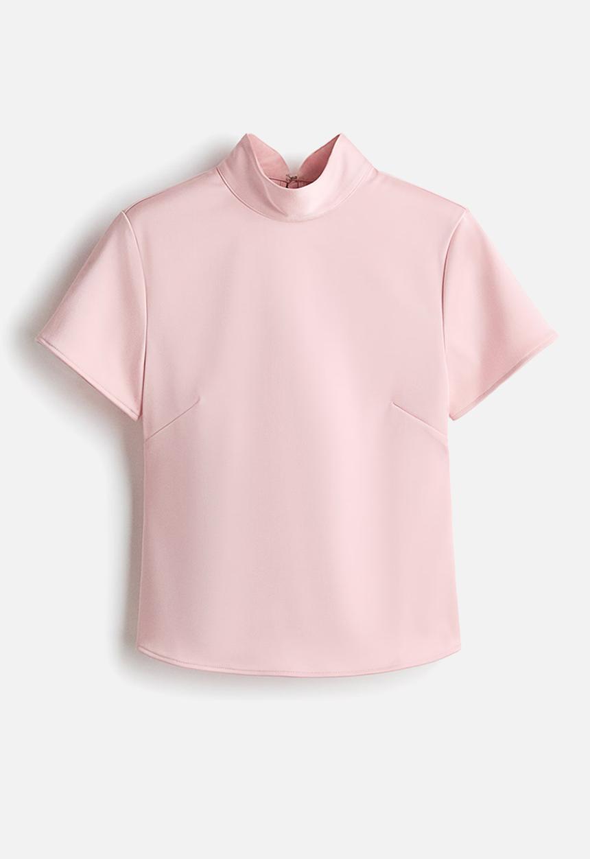 H&M - Open-back top - light pink