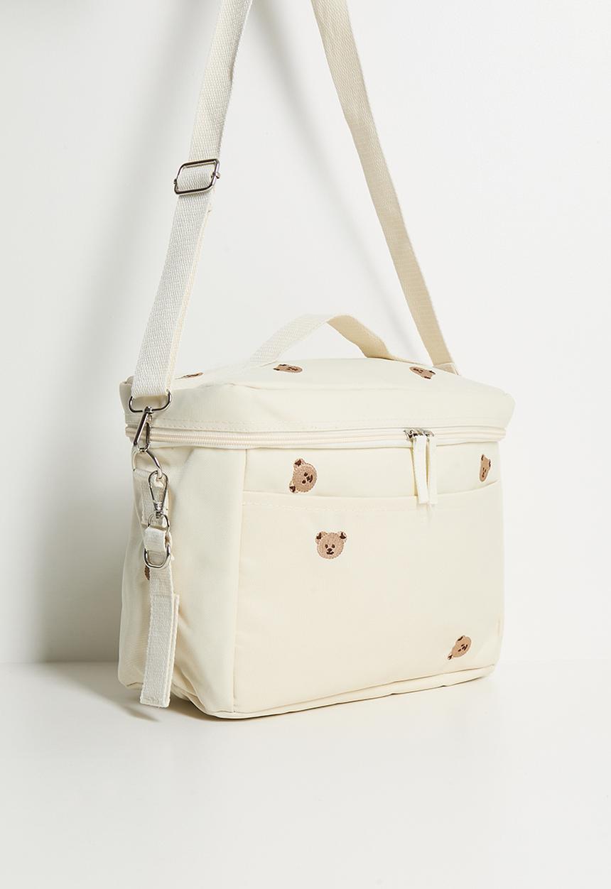 Pop Candy - Canvas bear aop baby bag - neutral