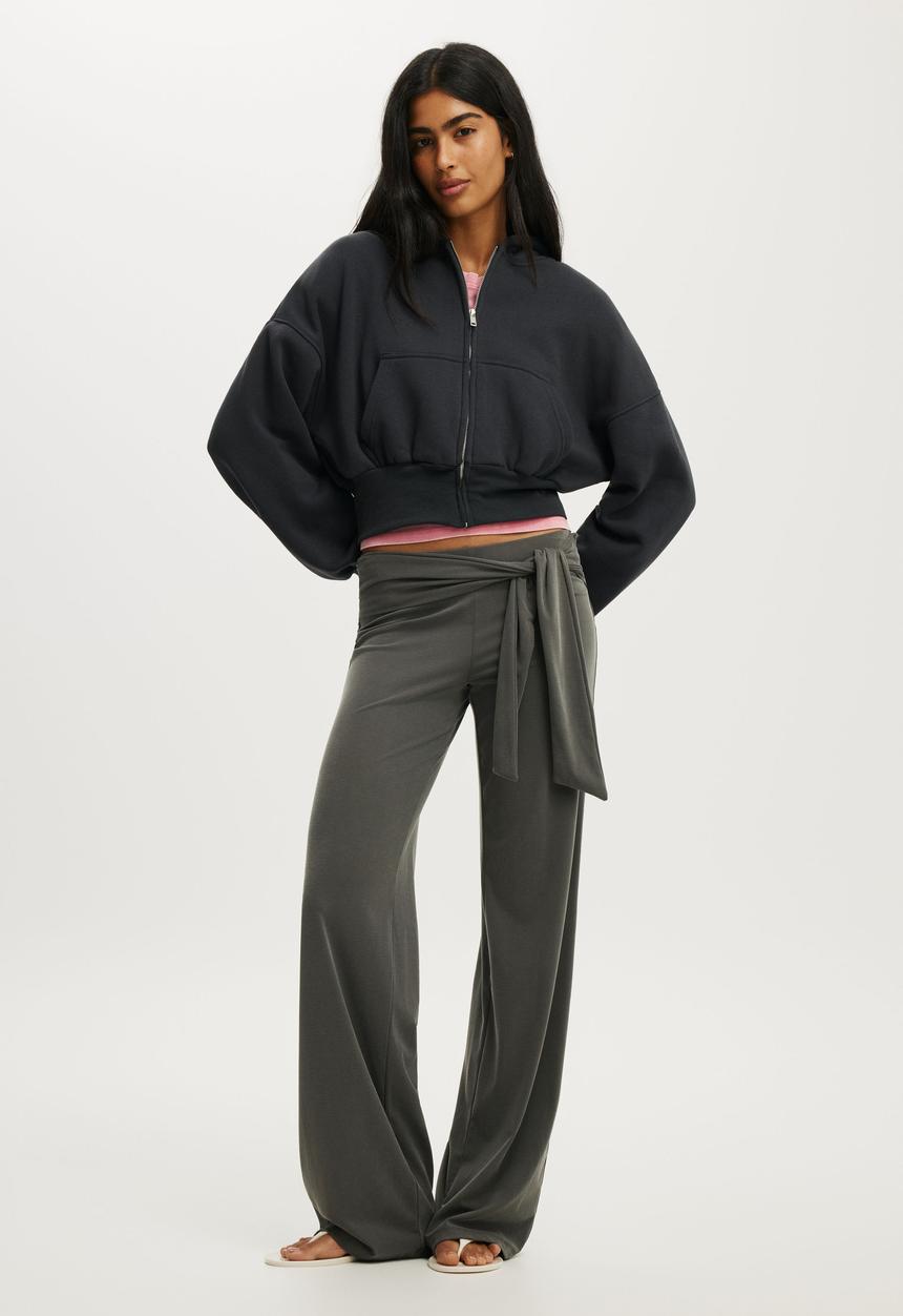 Cotton On - Oversized Zip Through Hoodie - Shadowstone