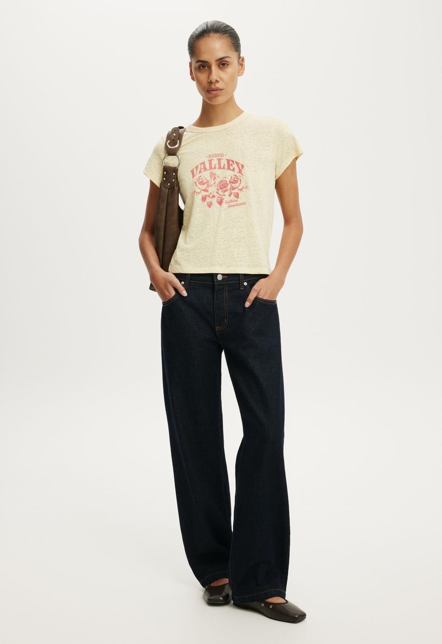 Cotton On - The Original Graphic Tee - Rodeo Valley/Whipped Butter