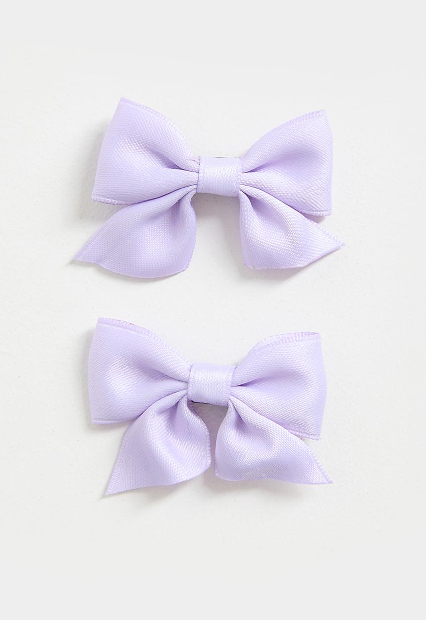 Pop Candy - 2 Pack harper bow clip hair - light purple