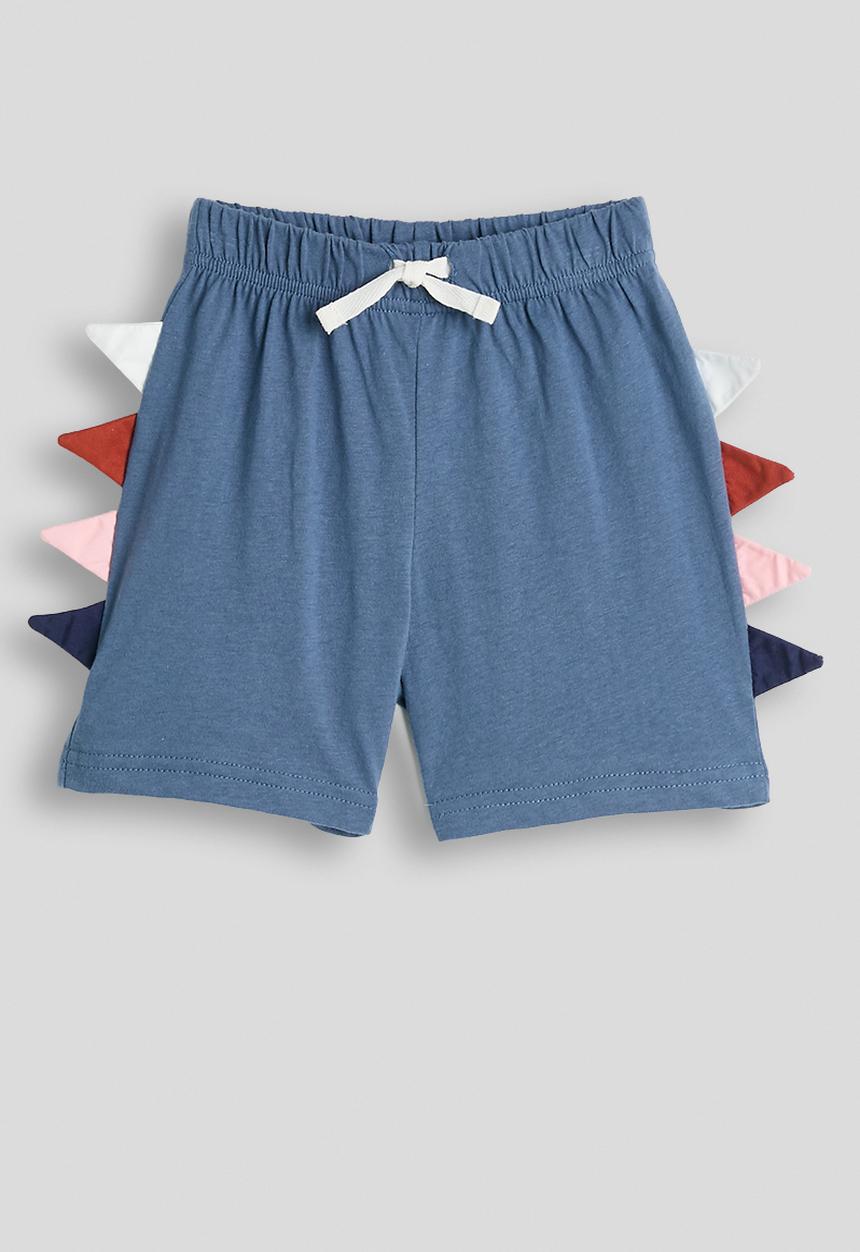 Pop Candy - Dino tee with side spike shorts - seashell/blue