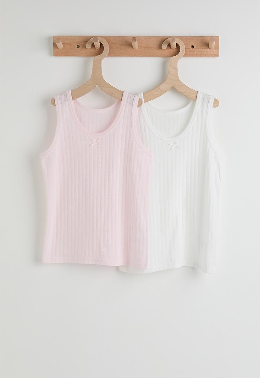 Pop Candy - 2 Pack vest - white/pink