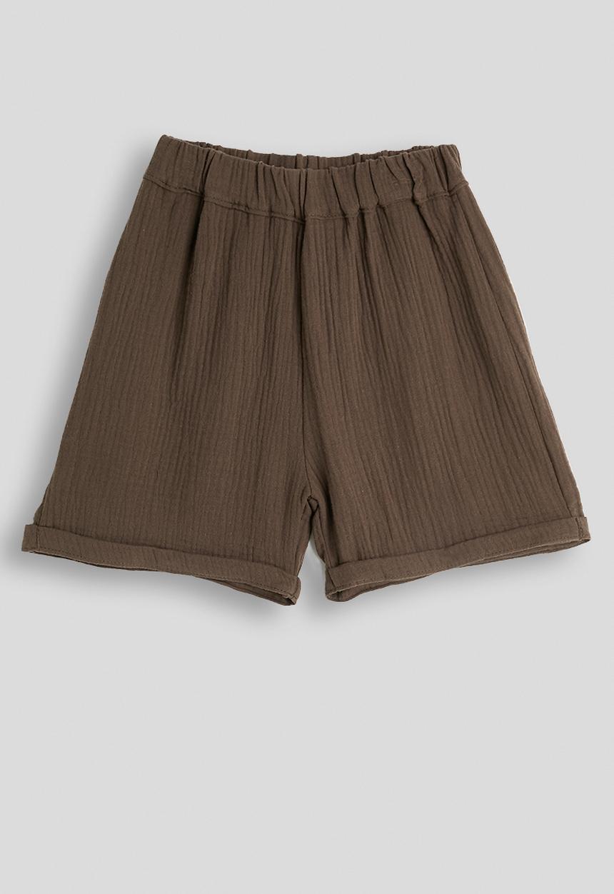 Pop Candy - Camisole top with roll-up shorts - chocolate