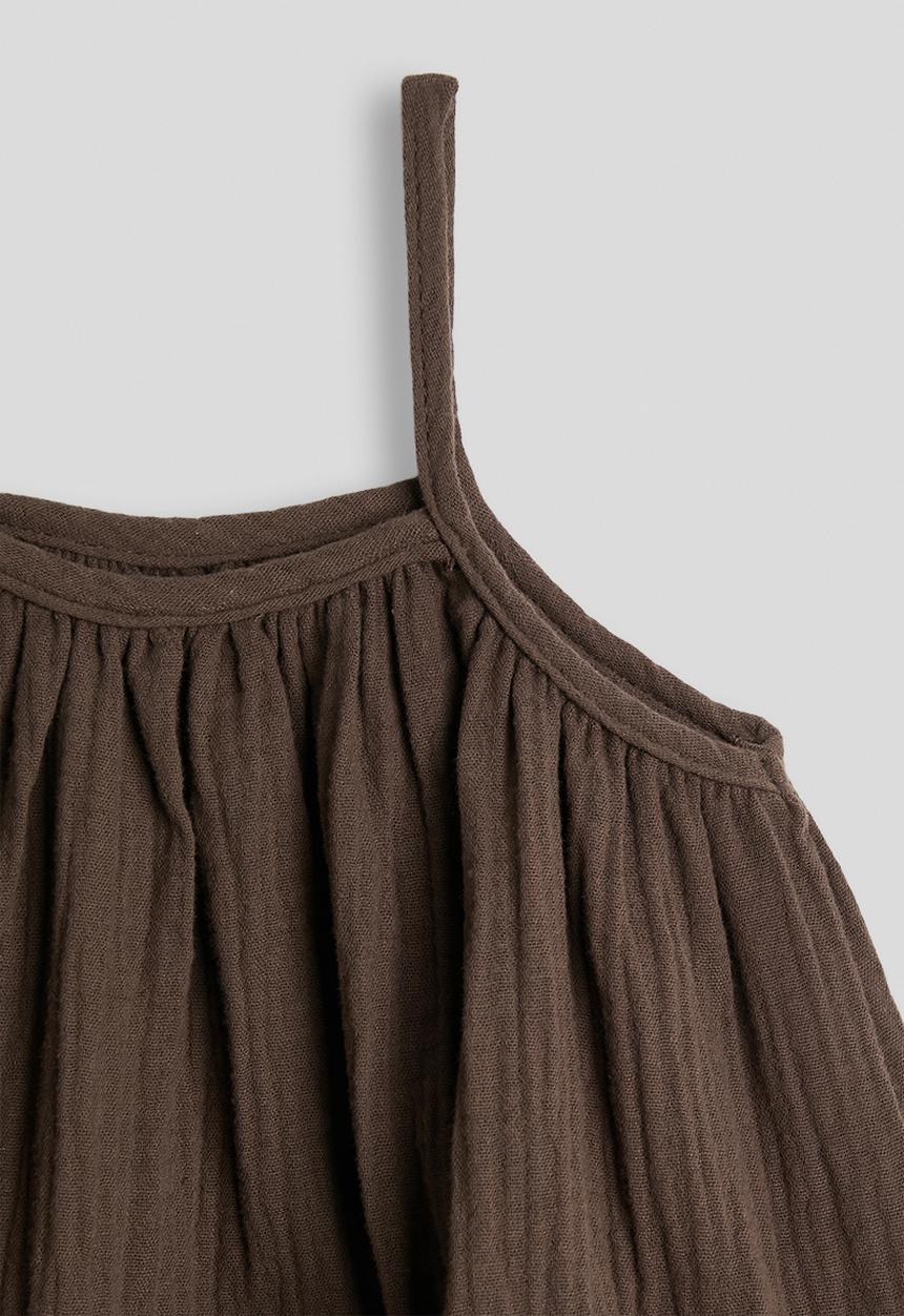 Pop Candy - Camisole top with roll-up shorts - chocolate