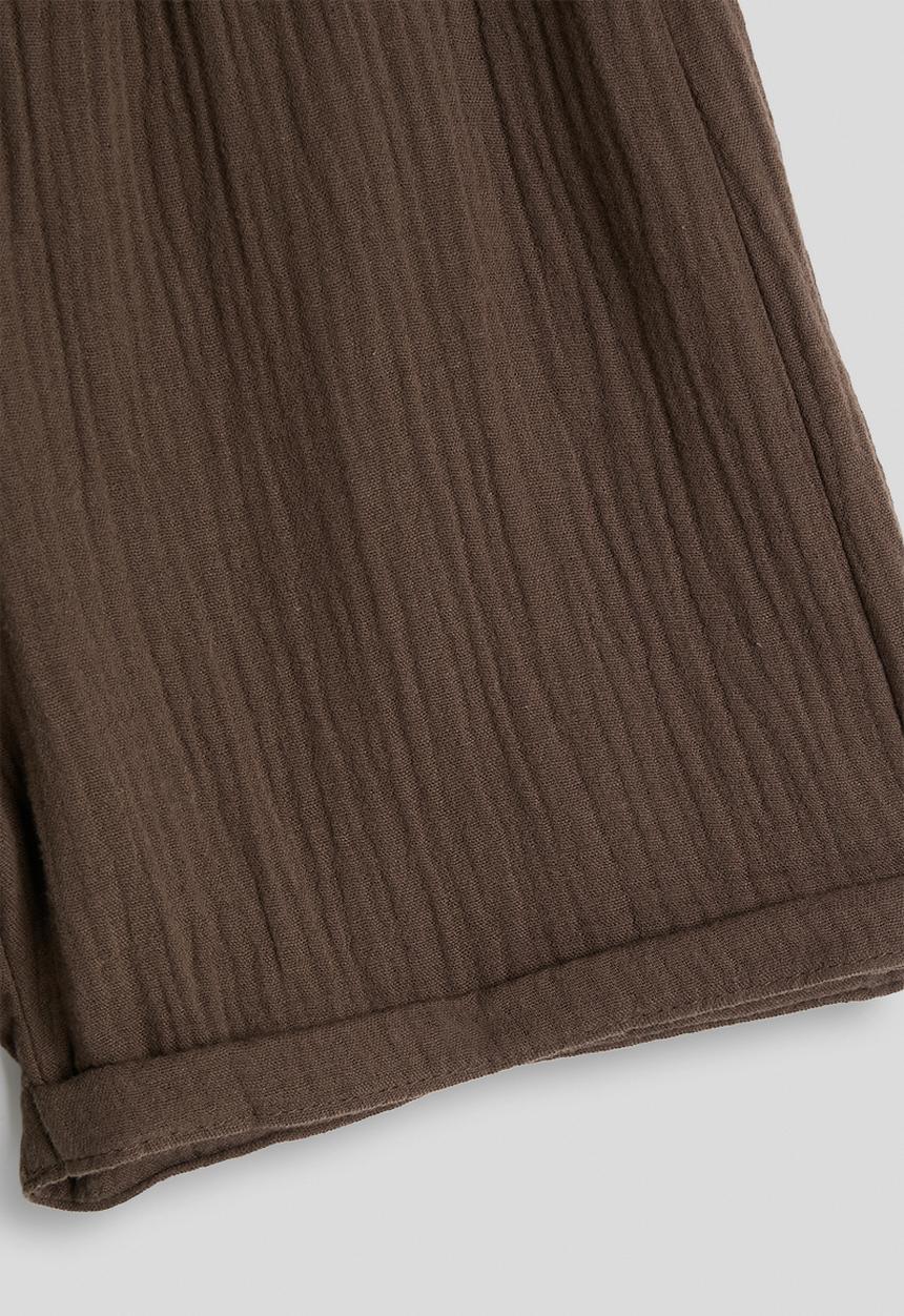 Pop Candy - Camisole top with roll-up shorts - chocolate