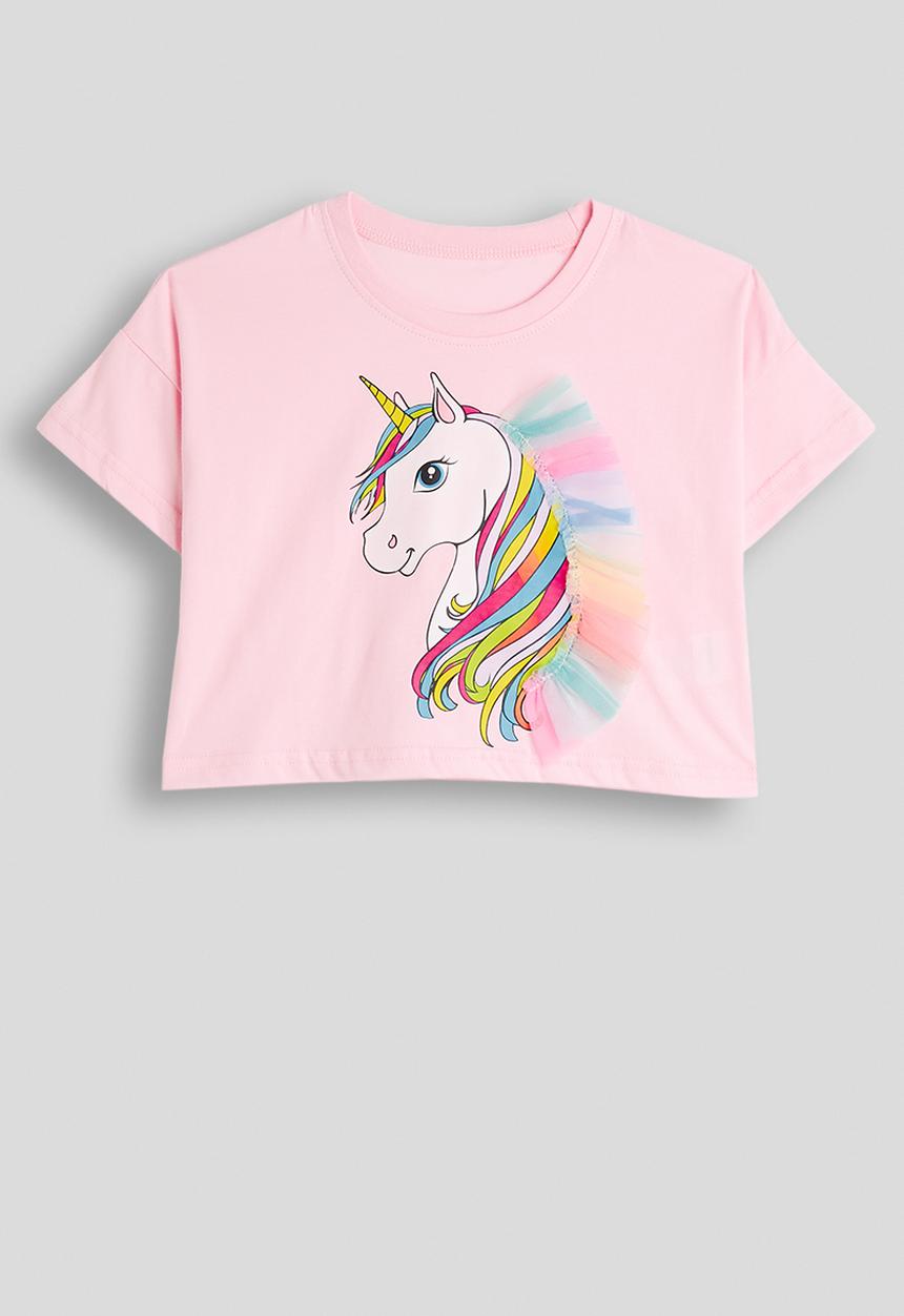 Pop Candy - Graphic tee with tulle skirt - pink/multi