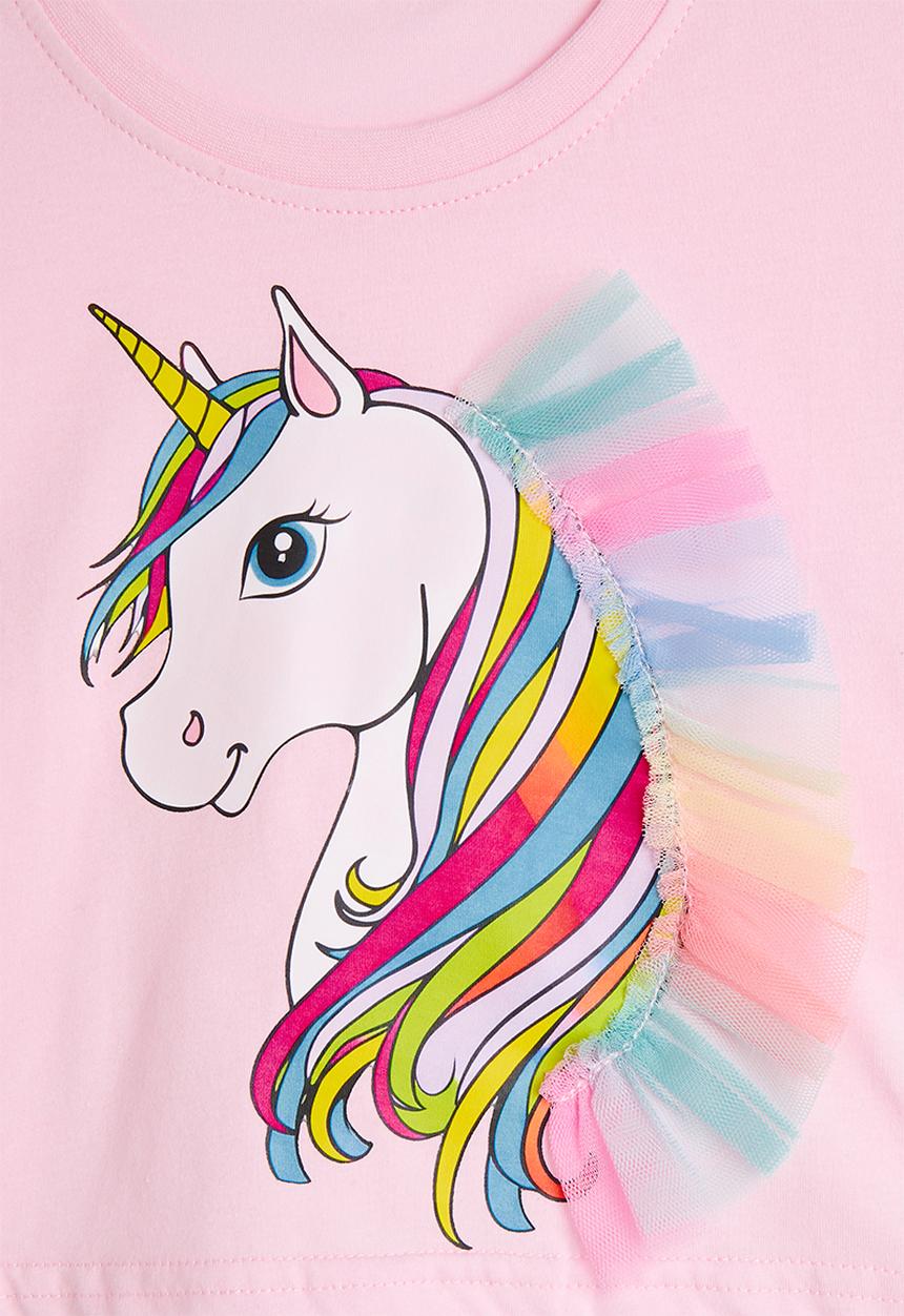 Pop Candy - Graphic tee with tulle skirt - pink/multi