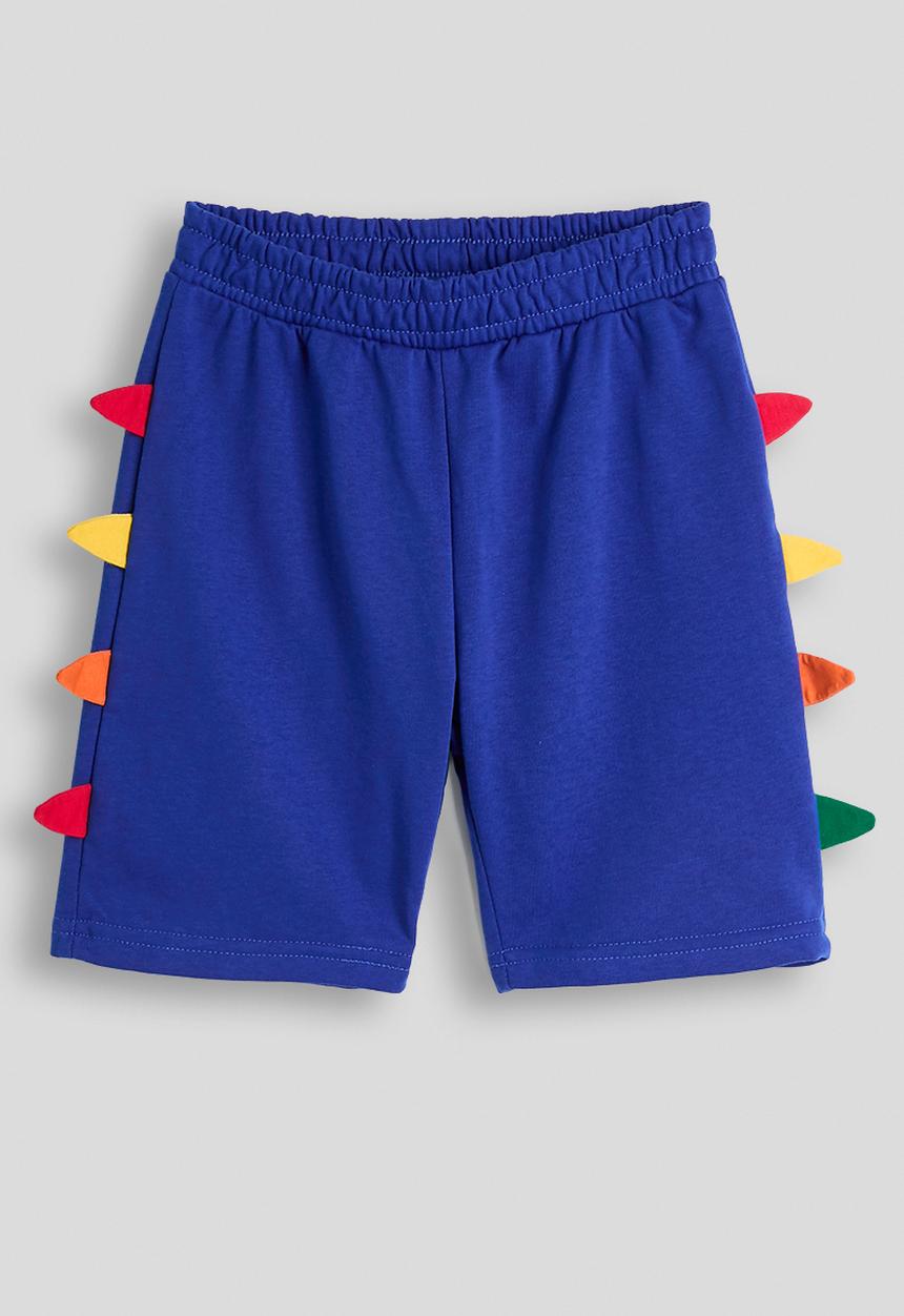 Pop Candy - Dino graphic tee with 3D spike shorts - white/blue/multi