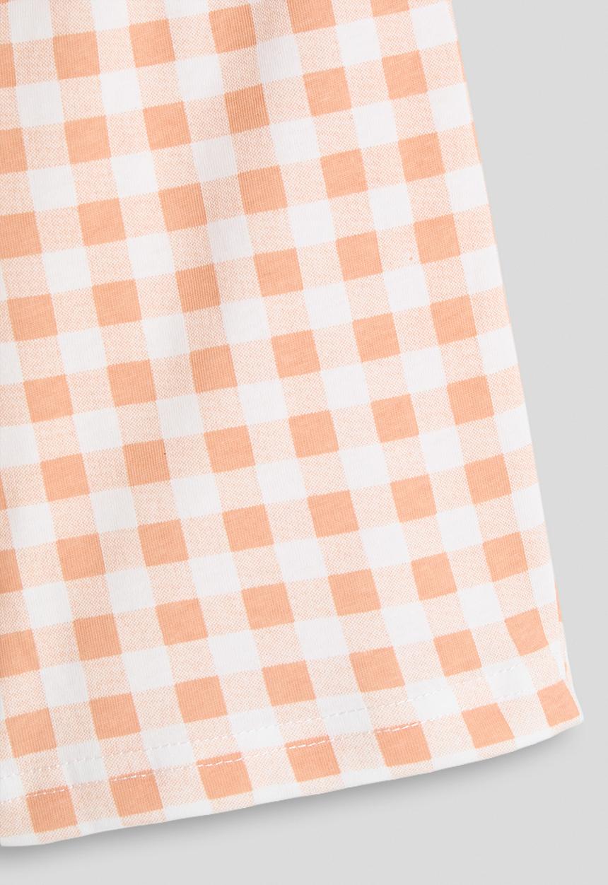 Pop Candy - Dino pocket tee with gingham shorts - multi