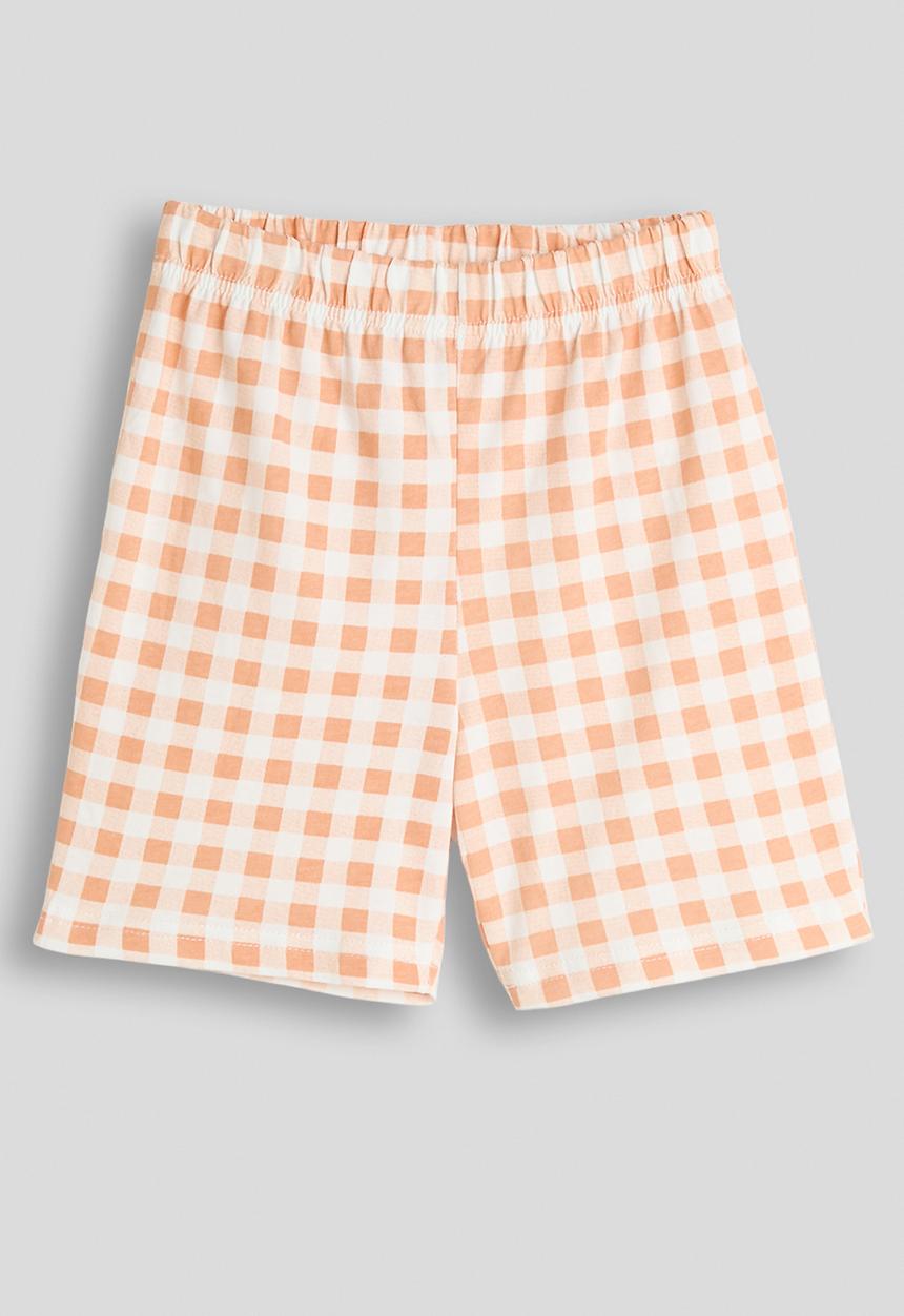Pop Candy - Dino pocket tee with gingham shorts - multi
