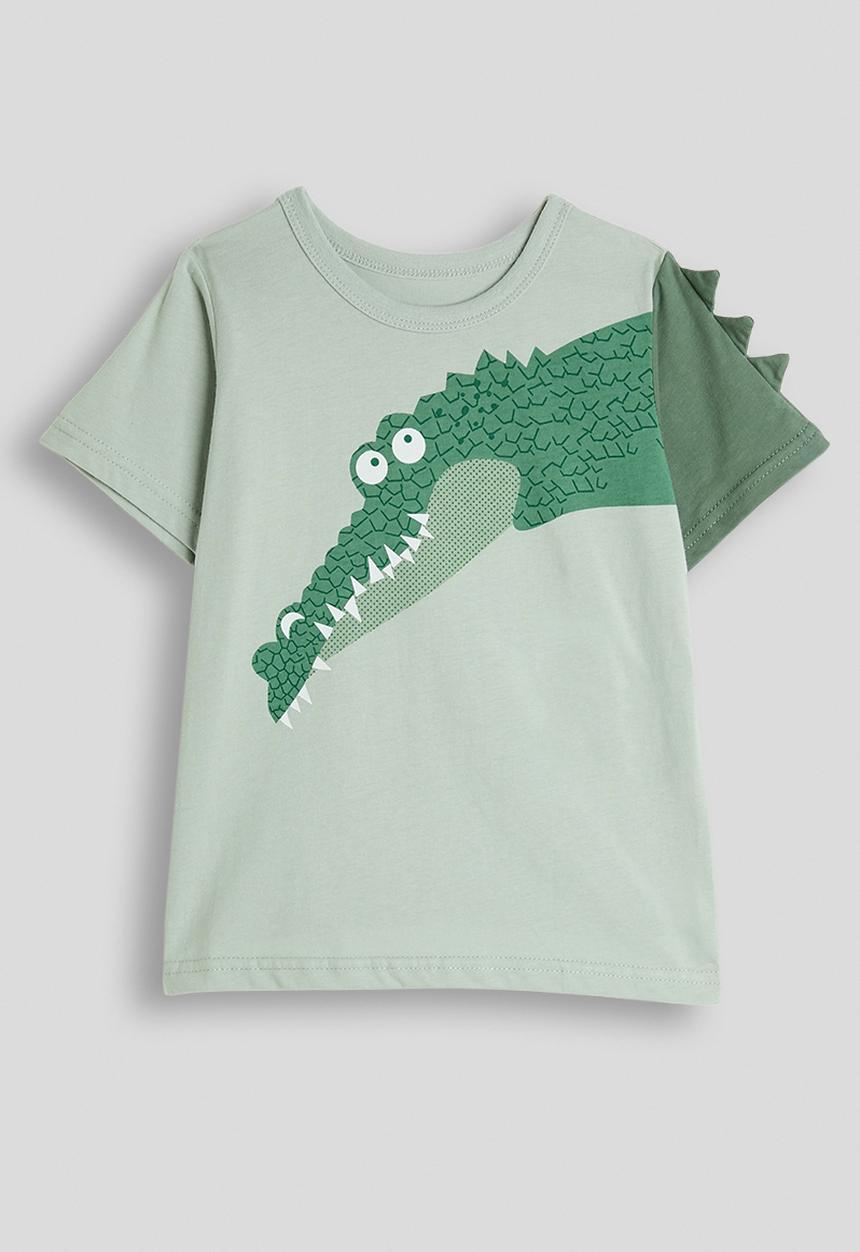 Pop Candy - Croc graphic tee with plain shorts - green