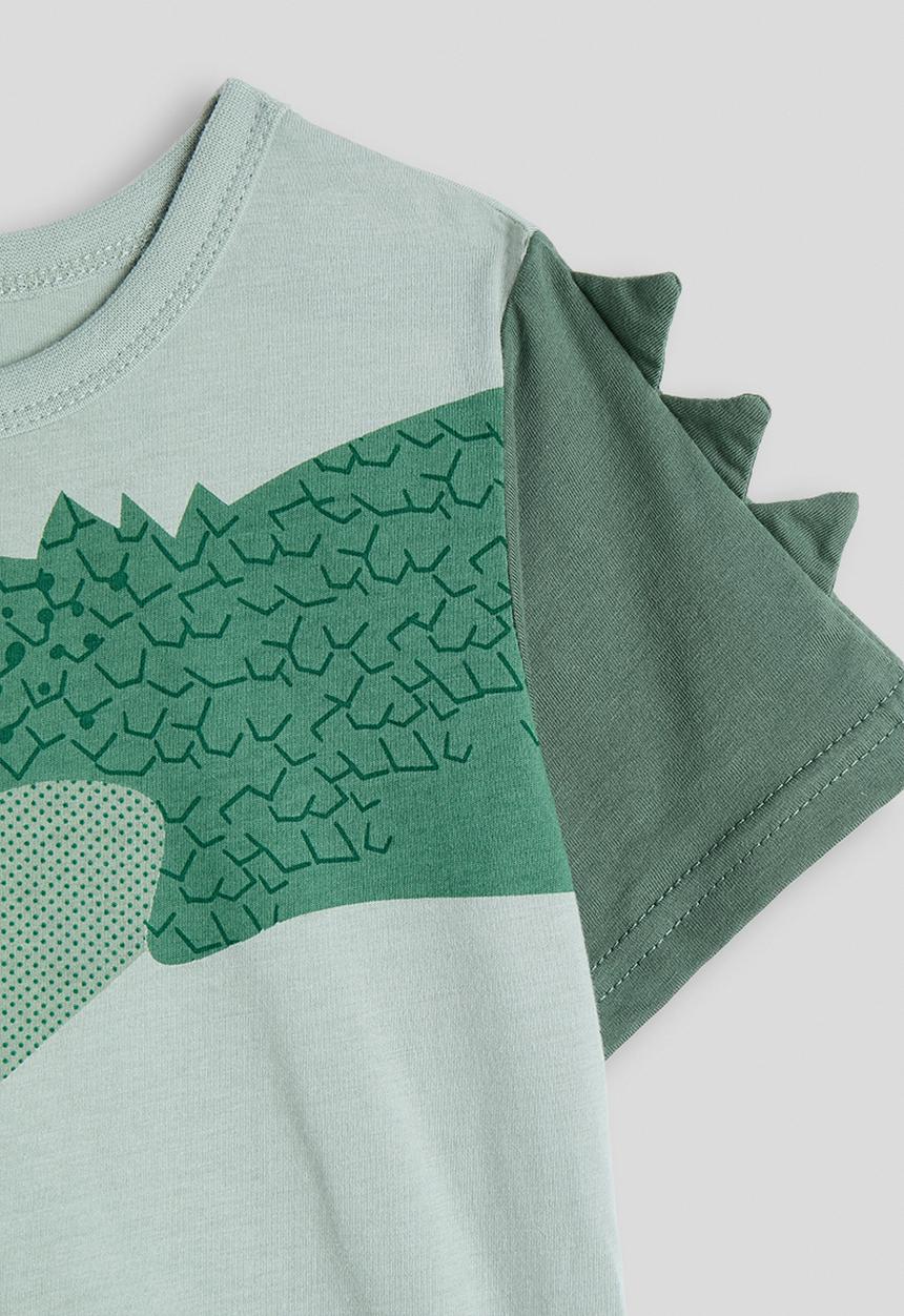 Pop Candy - Croc graphic tee with plain shorts - green