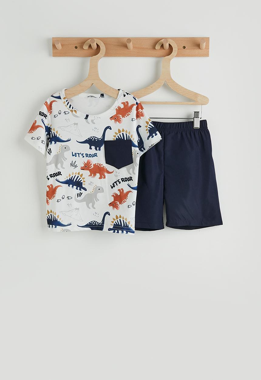Pop Candy - Short pj set - dino aop/navy
