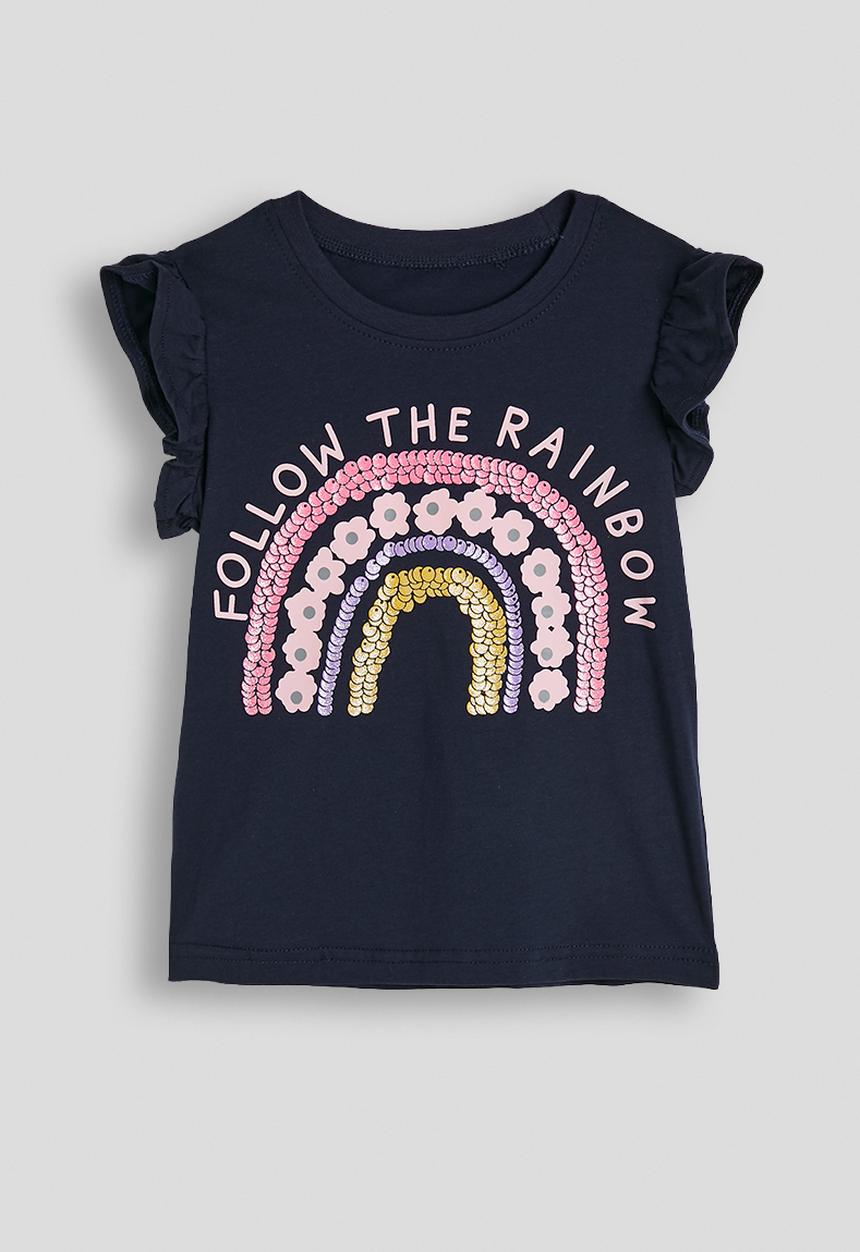 Pop Candy - Frilled sleeve pj set - navy/rainbow