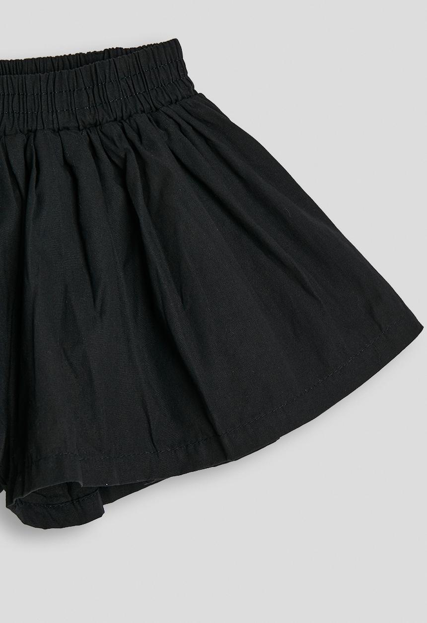 Pop Candy - Extra wide leg gathered shorts - black