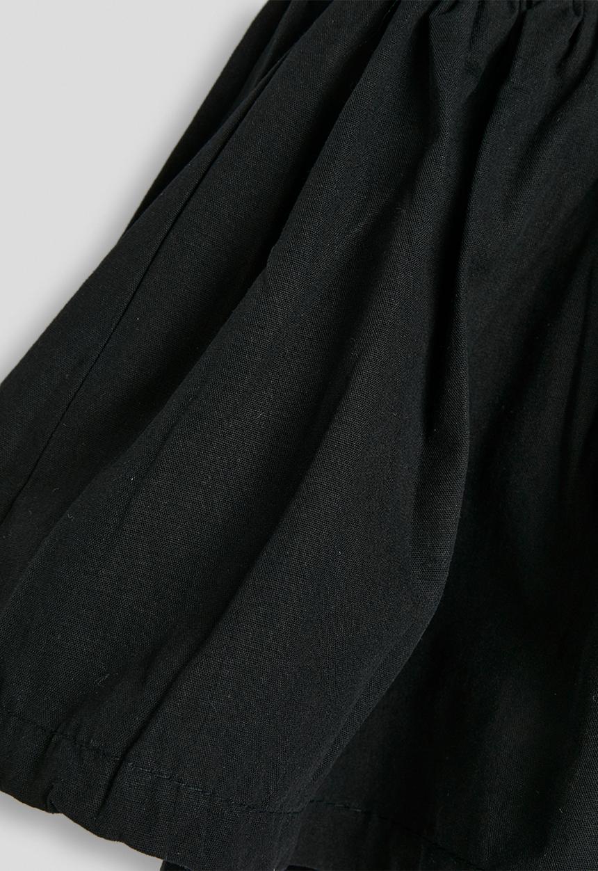 Pop Candy - Extra wide leg gathered shorts - black