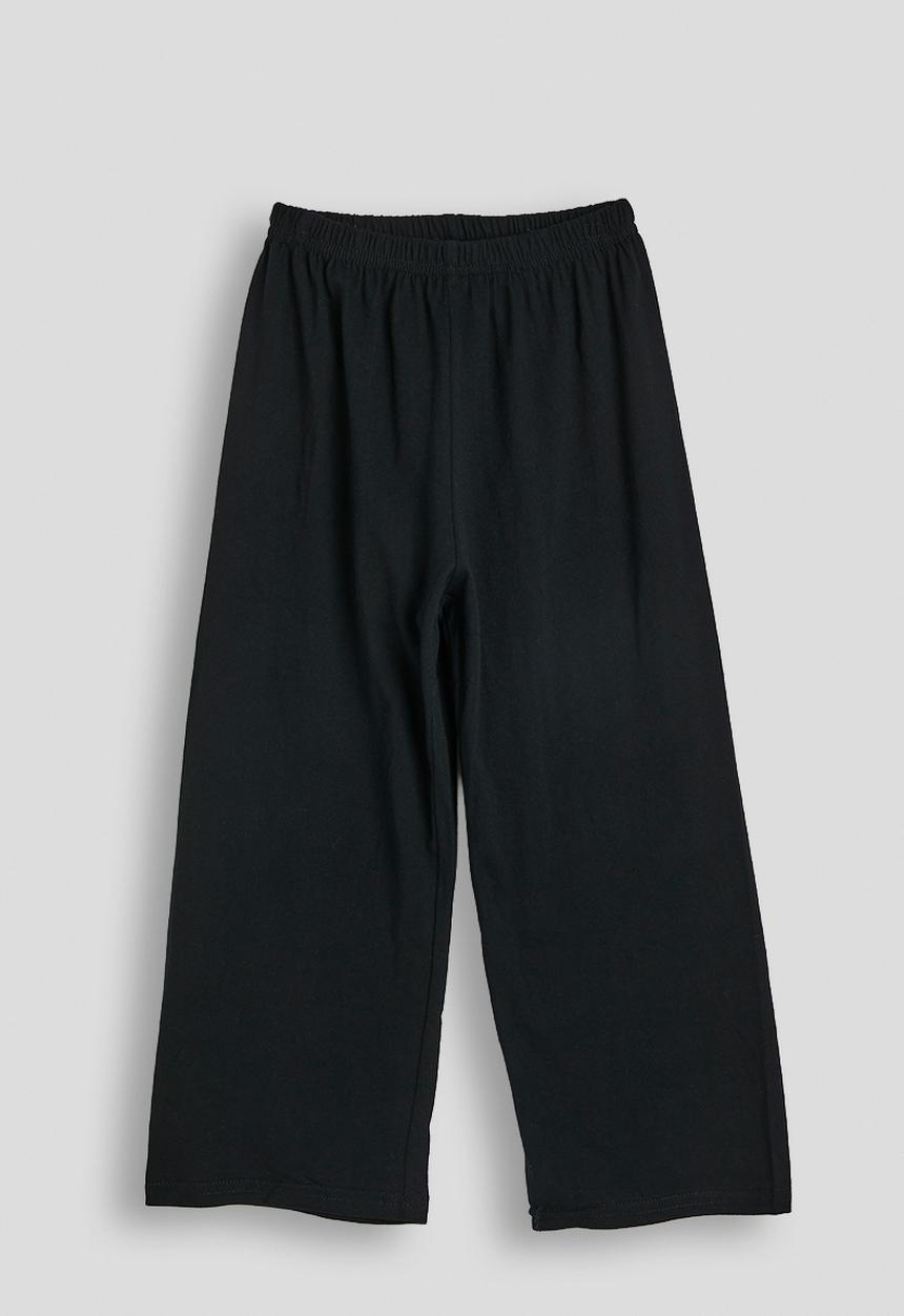 Pop Candy - Plain wide leg pj pants - black