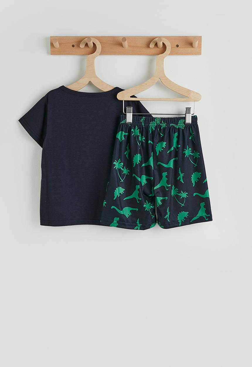 Pop Candy - Placement print and aop pj set - navy