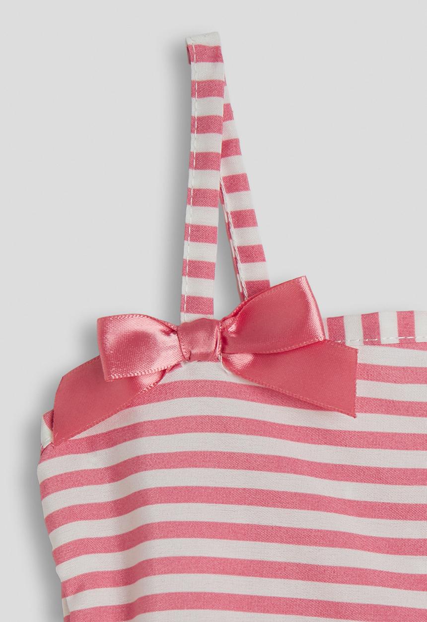 Pop Candy - Peplum camisole with banded hem pants - pink stripe