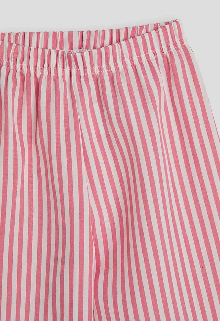 Pop Candy - Peplum camisole with banded hem pants - pink stripe