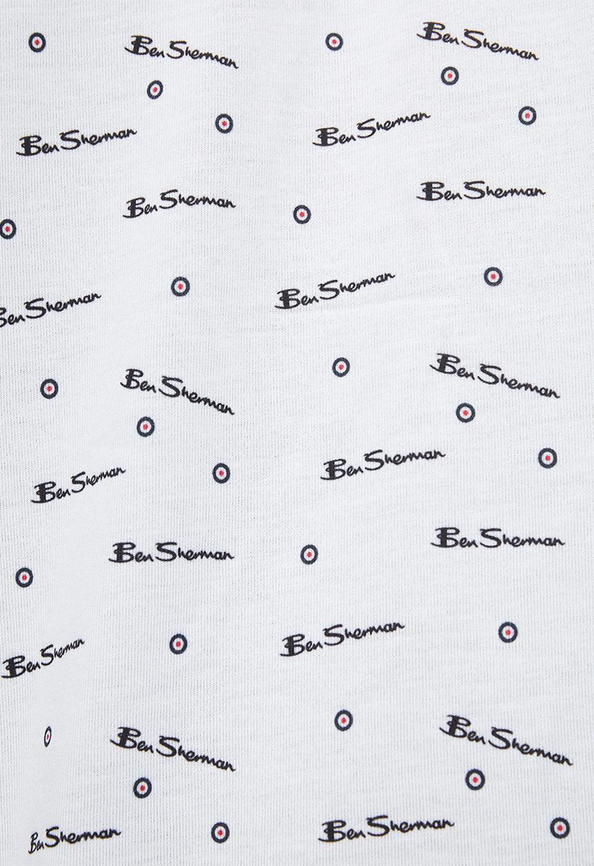 Ben Sherman - Ben Tar AOP Polo  - White