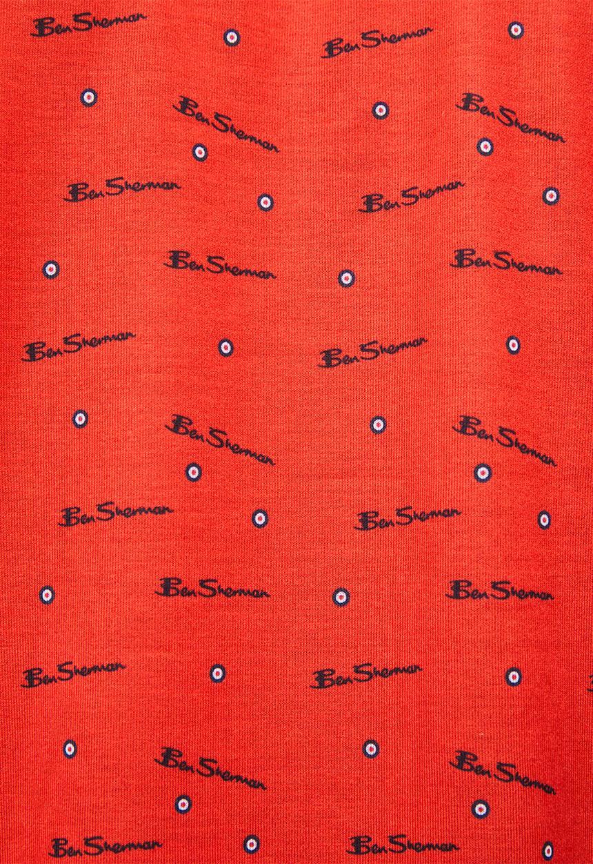 Ben Sherman - Ben Tar AOP Polo  - Red