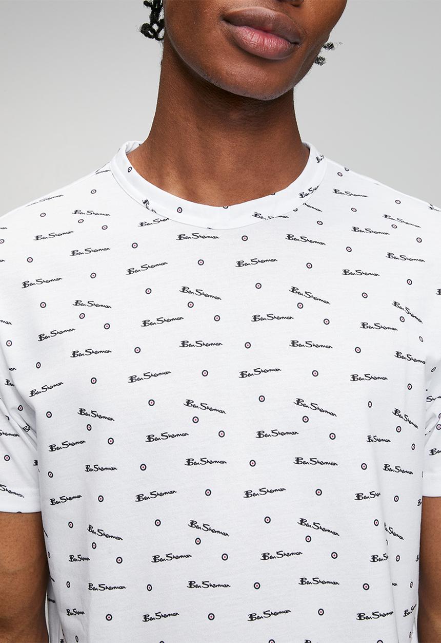 Ben Sherman - Ben Tar AOP Tee Shirt - White