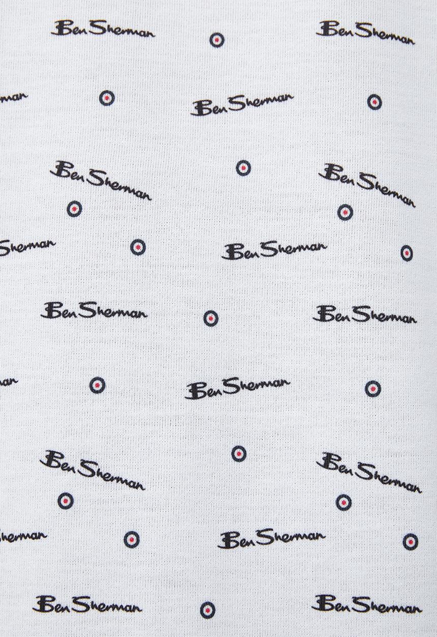 Ben Sherman - Ben Tar AOP Tee Shirt - White