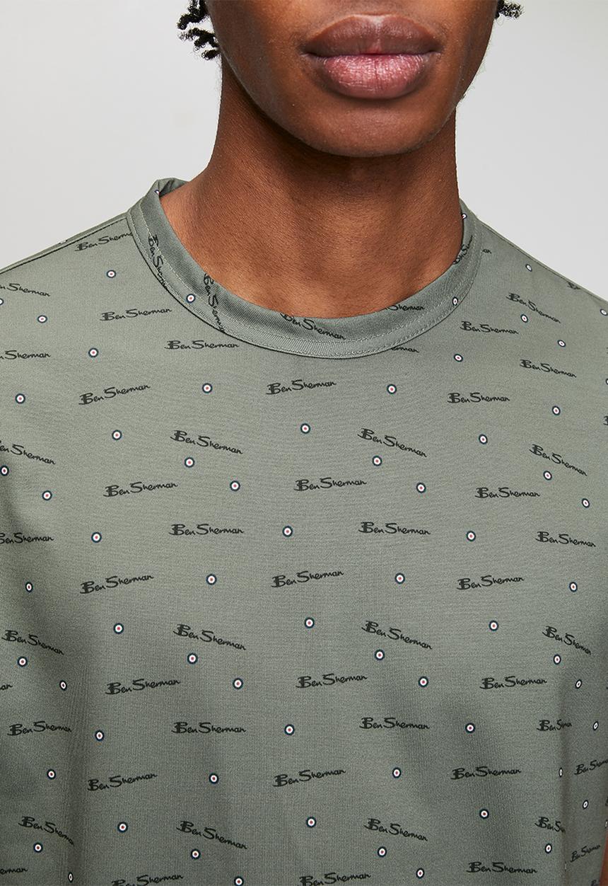 Ben Sherman - Ben Tar AOP Tee Shirt - Olive
