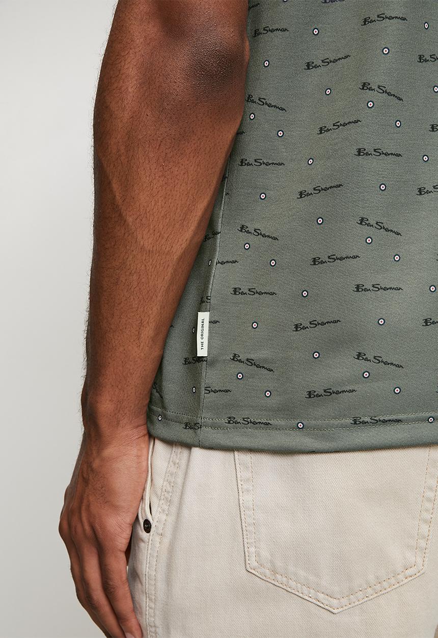 Ben Sherman - Ben Tar AOP Tee Shirt - Olive
