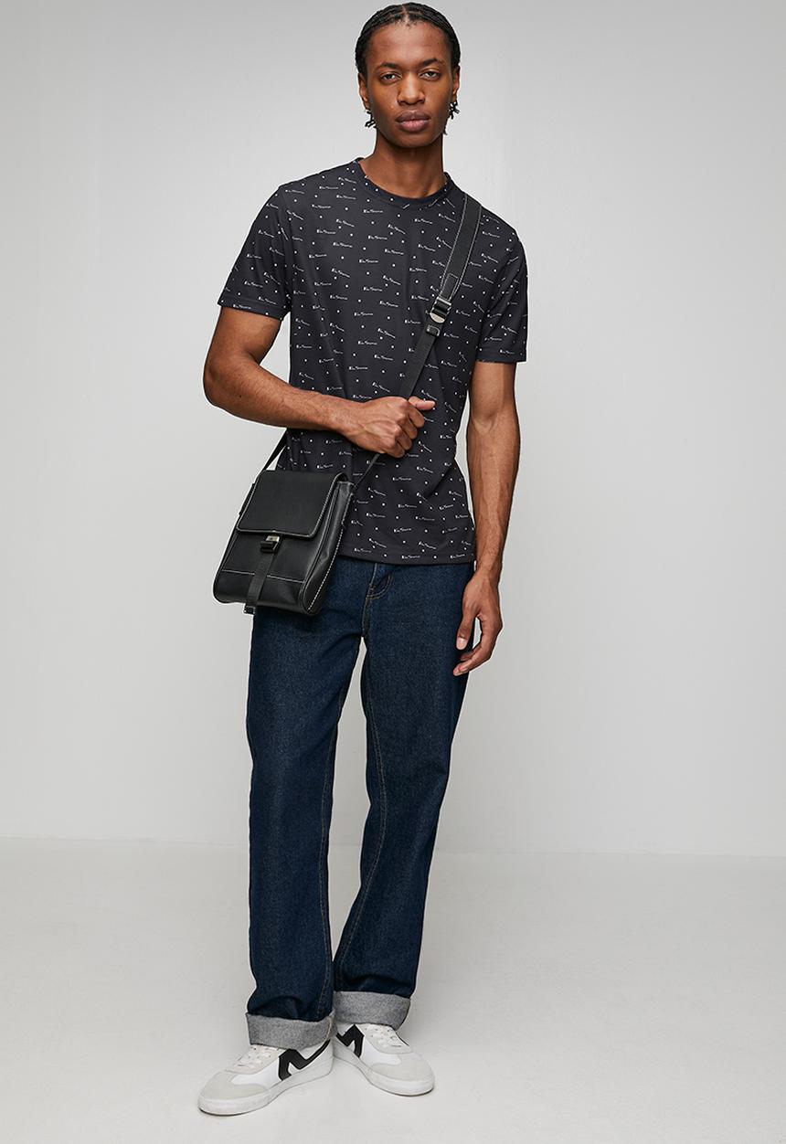 Ben Sherman - Ben Tar AOP Tee Shirt - Black