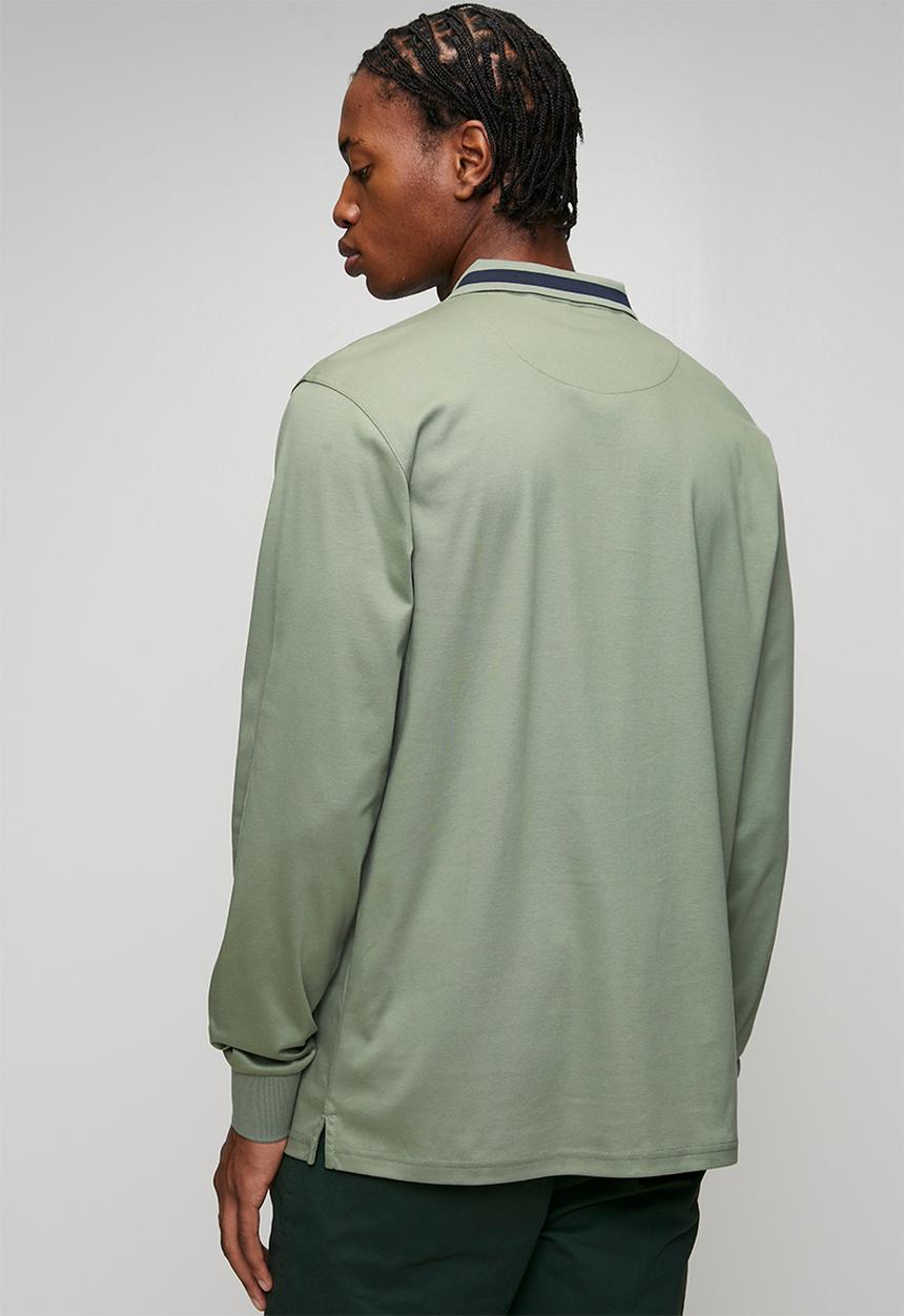Pringle of Scotland - Johnny Long Sleeve Golfer - Green