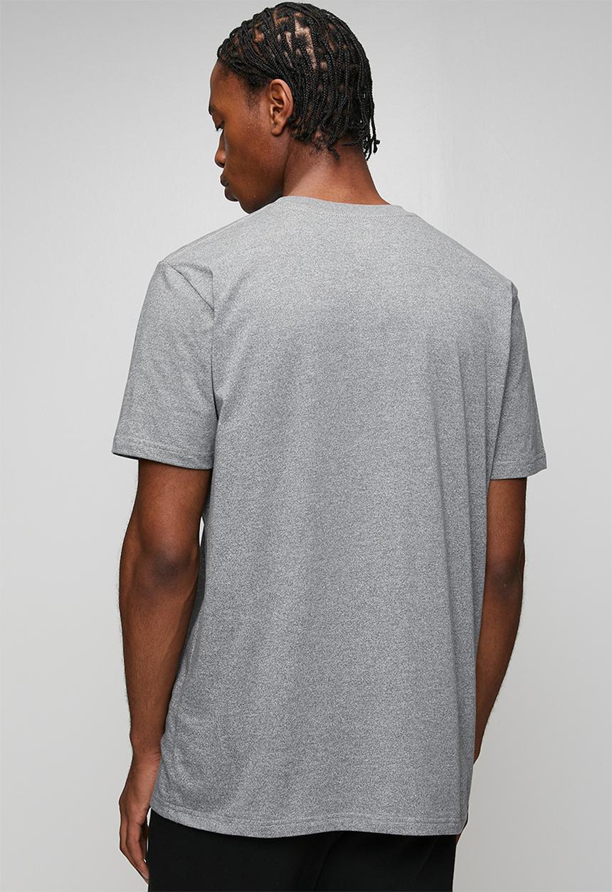 RVCA - Small Rvca Essentials Short Sleeve - Grey Noise Mocktwist - Black Logo