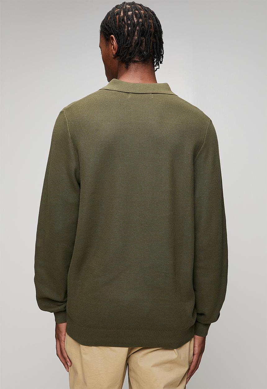 Pringle of Scotland - Brian Collar Textured Knitwear - Olive