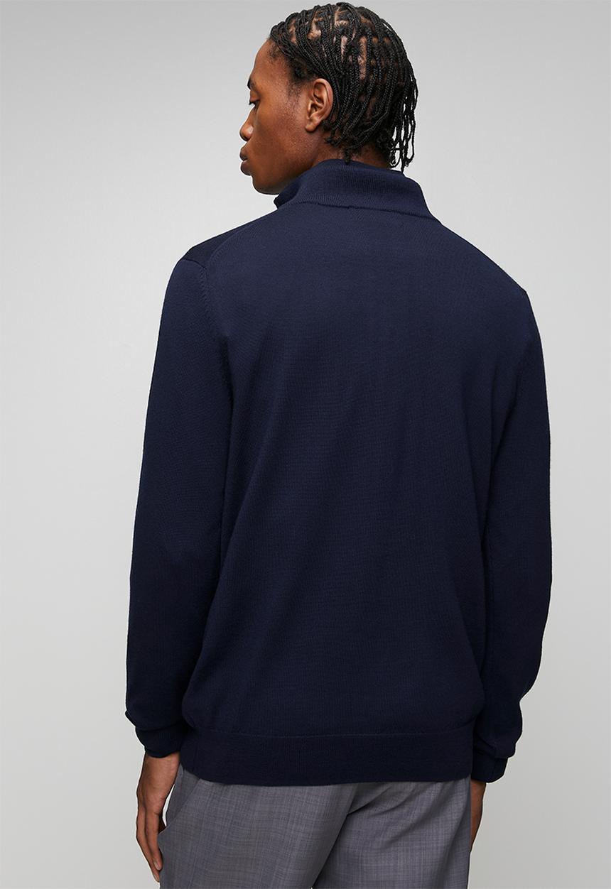 Pringle of Scotland - Ernie 1/4 Zip Merino Knitwear - Navy