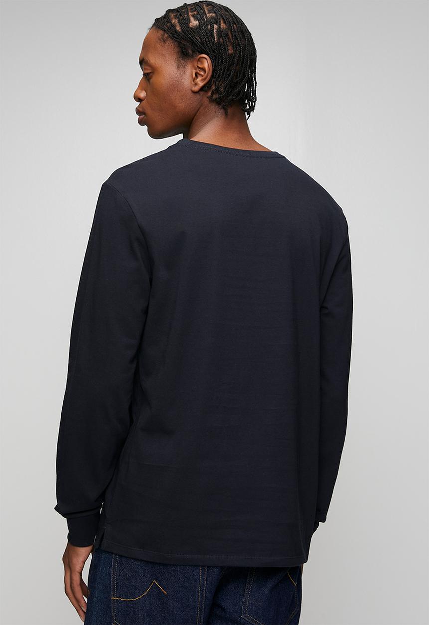 Pringle of Scotland - Noah Embroidery Long Sleeve T-Shirt - Navy