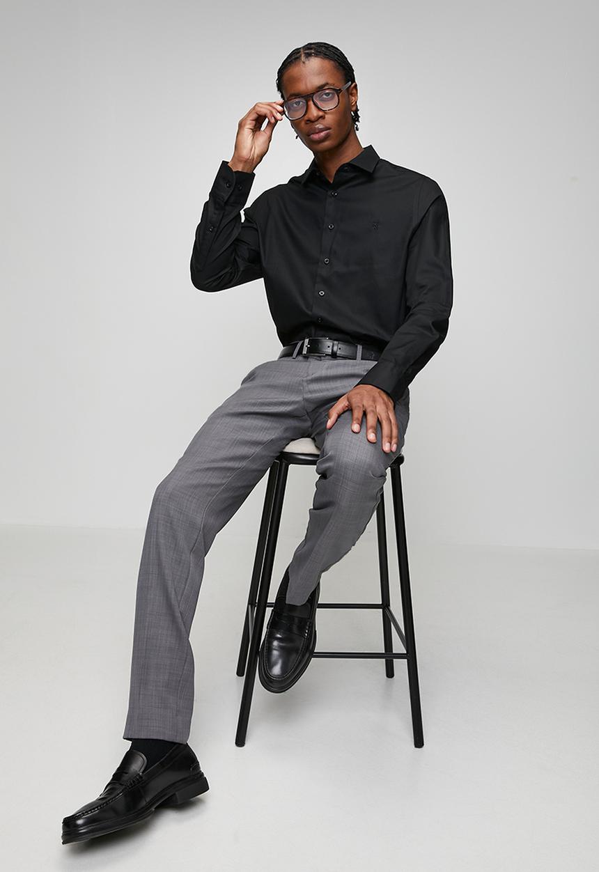Pringle of Scotland - Tim Long Sleeve Tailored Shirt - Black