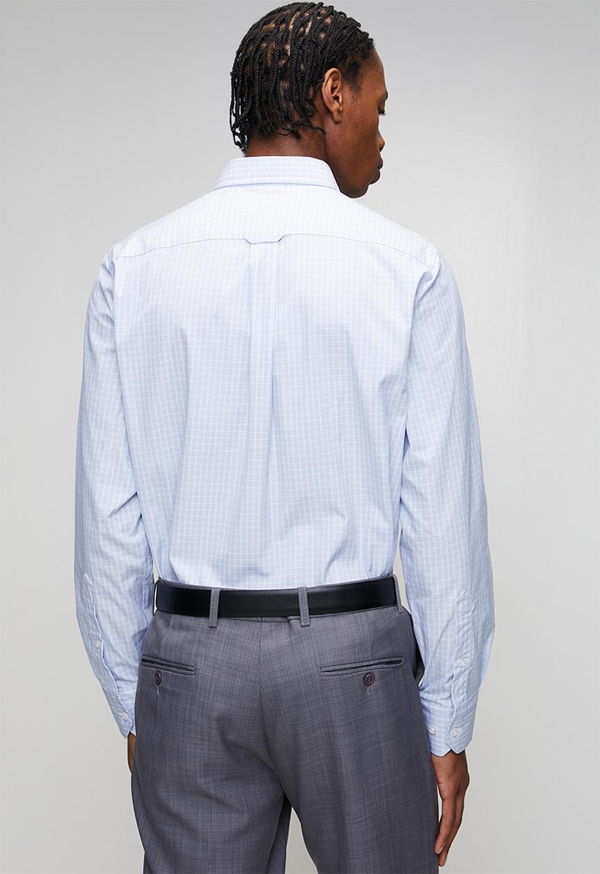 Pringle of Scotland - Lawrence Check Long Sleeve Classic Shirt - Light Blue