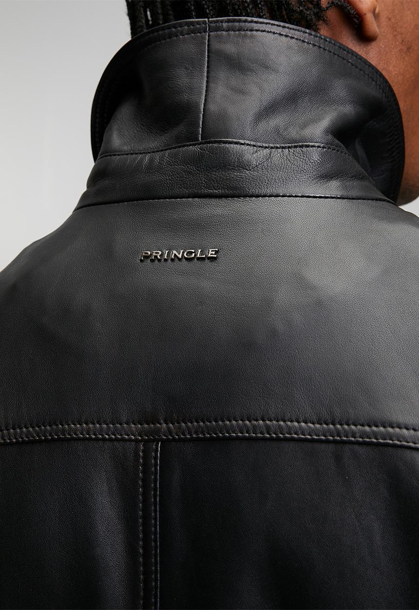 Pringle of Scotland - Douglas Leather Jacket - Black
