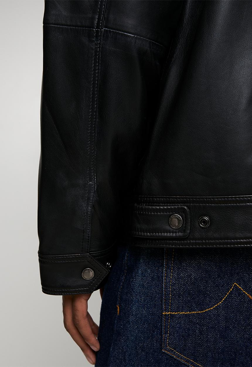 Pringle of Scotland - Douglas Leather Jacket - Black