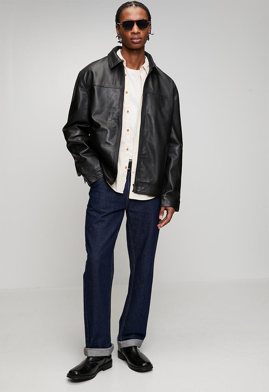 Pringle of Scotland - Douglas Leather Jacket - Black