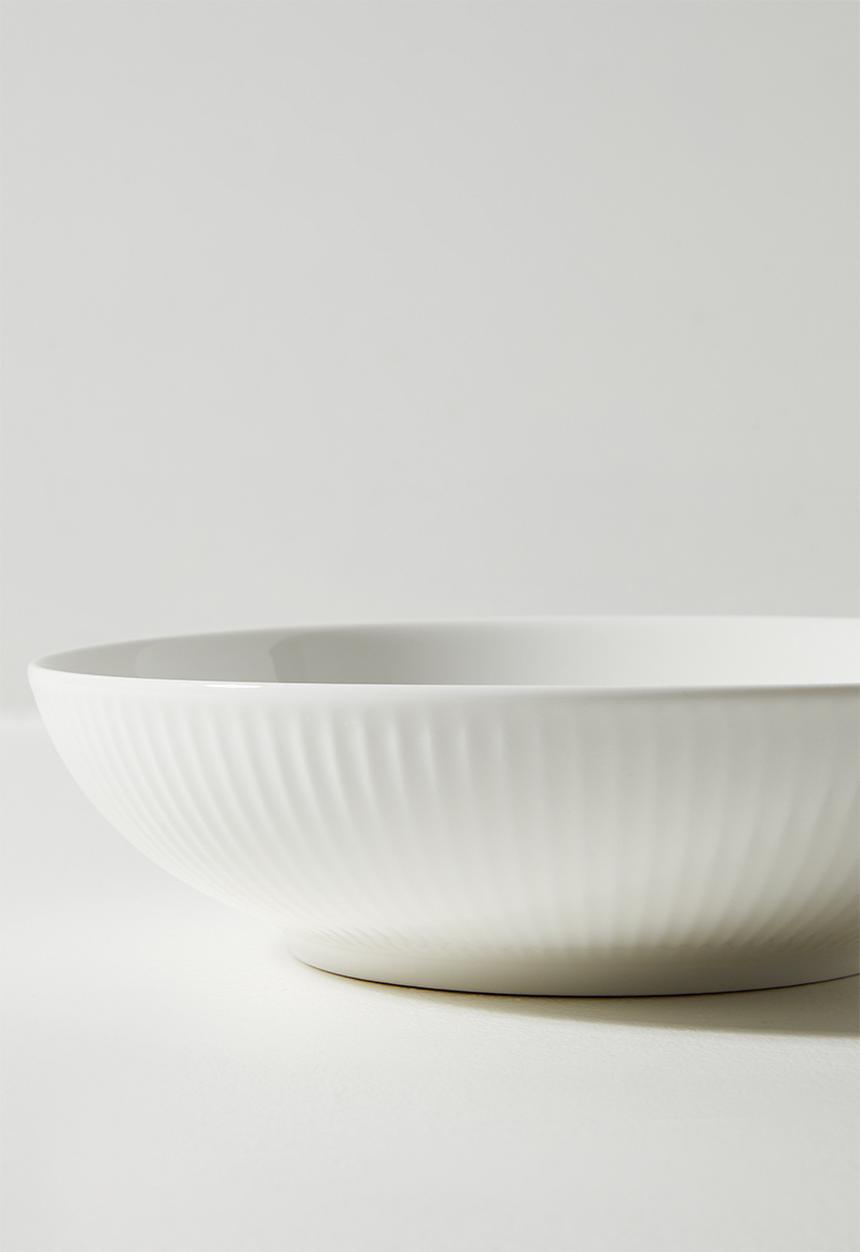 Excellent Houseware - Sia porcelain pasta bowl set of 4 - White