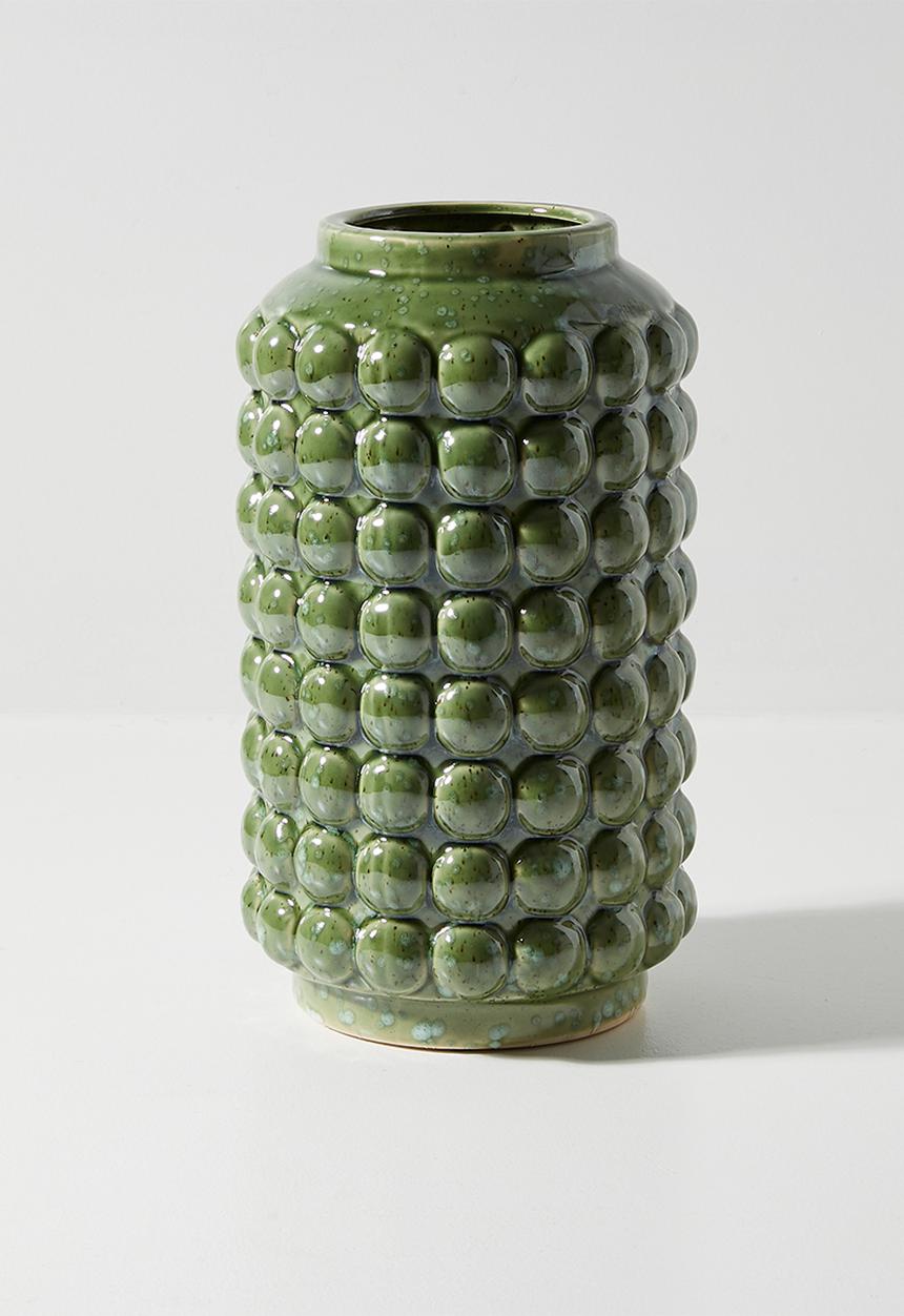 H&S - Bobble ceramic vase - Olive