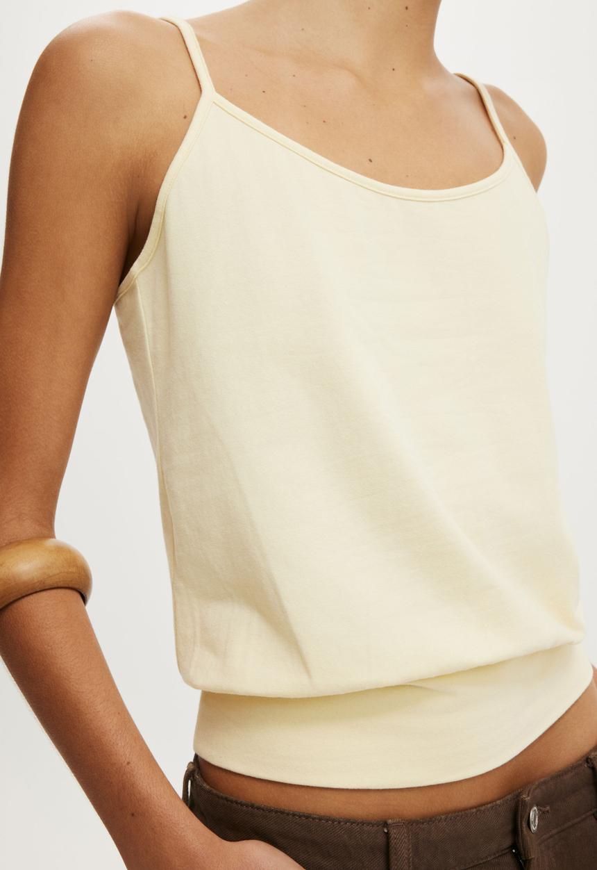 Cotton On - Olivia Basque Cami - Vanilla Glow