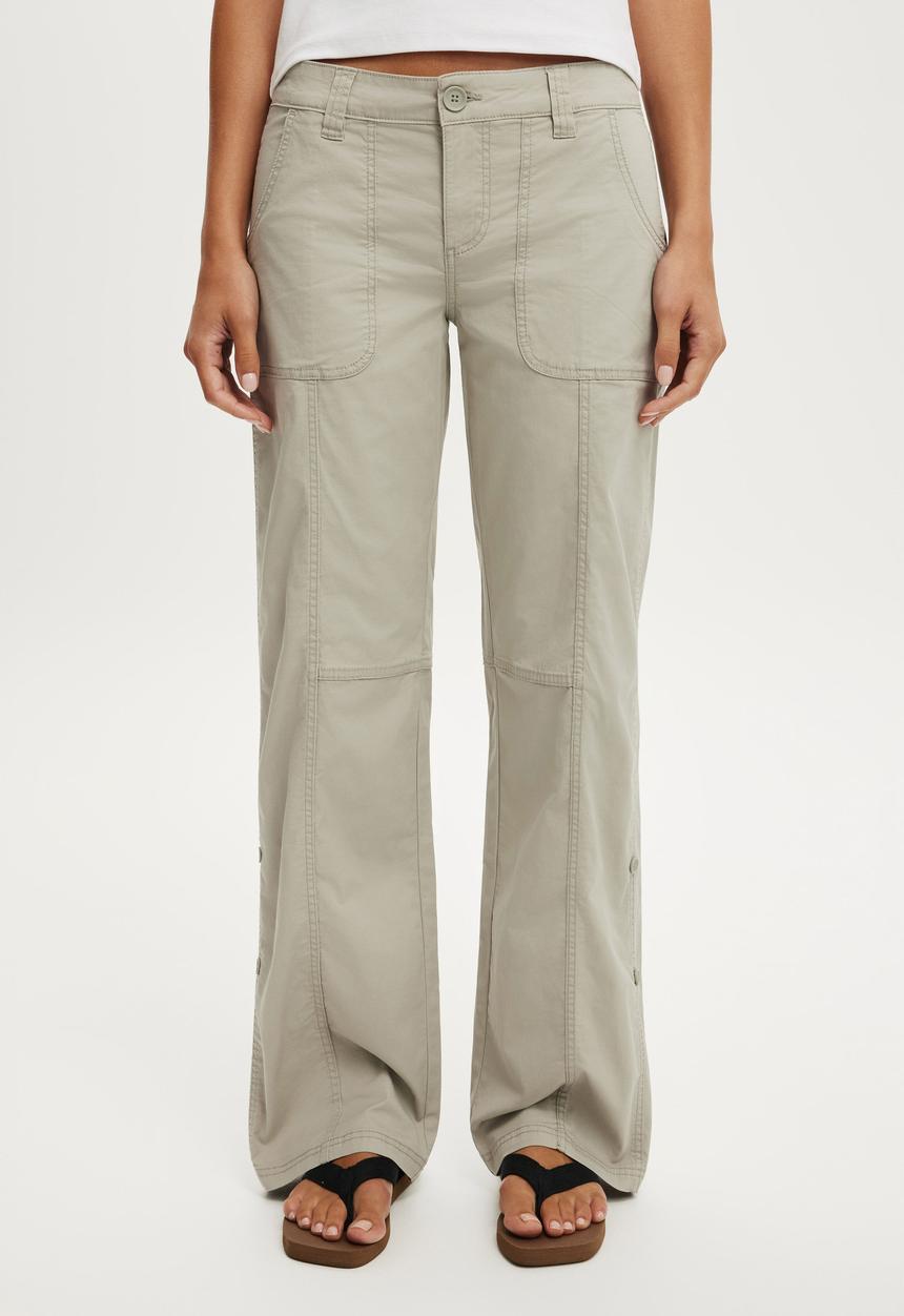 Cotton On - Lexi low rise utility pant - frosted slate 