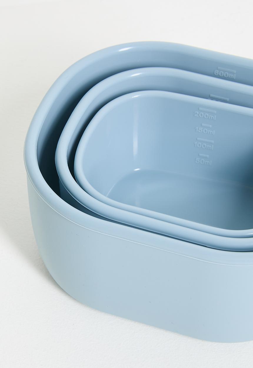 Pop Candy - 3 piece silicone container - serenity blue